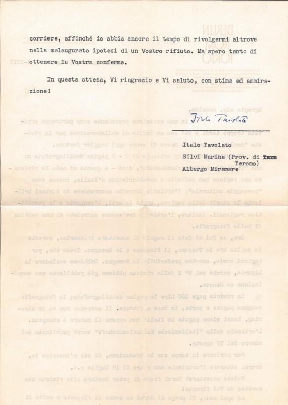 Lettera di Italo Tavolato a Giovanni Ansaldo, 08-07-1939 (2)
