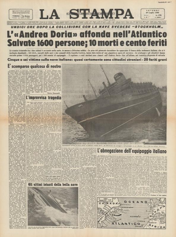 La Stampa, 27 luglio 1956