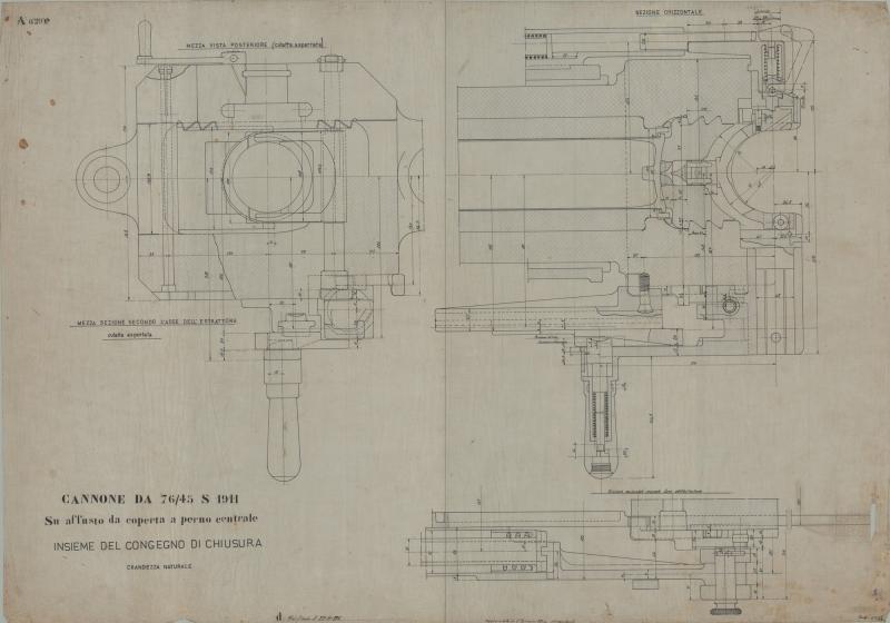 Cannone da 76/45 S 1911 - congegno di chiusura