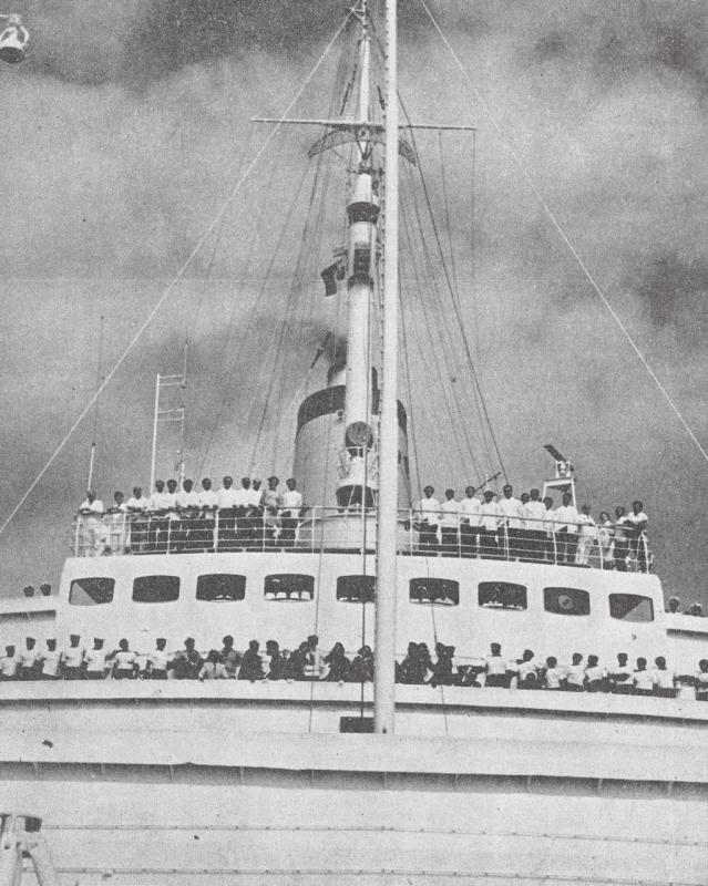 L' equipaggio della Federico "C" alle Azzorre, 1970