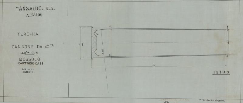 Bossolo per cannone da 40 mm