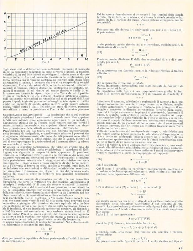 Cosmonautica, possibilità e limiti di G.A. Crocco, settembre - novembre 1957, anno V, nn. 5-6, p. 13