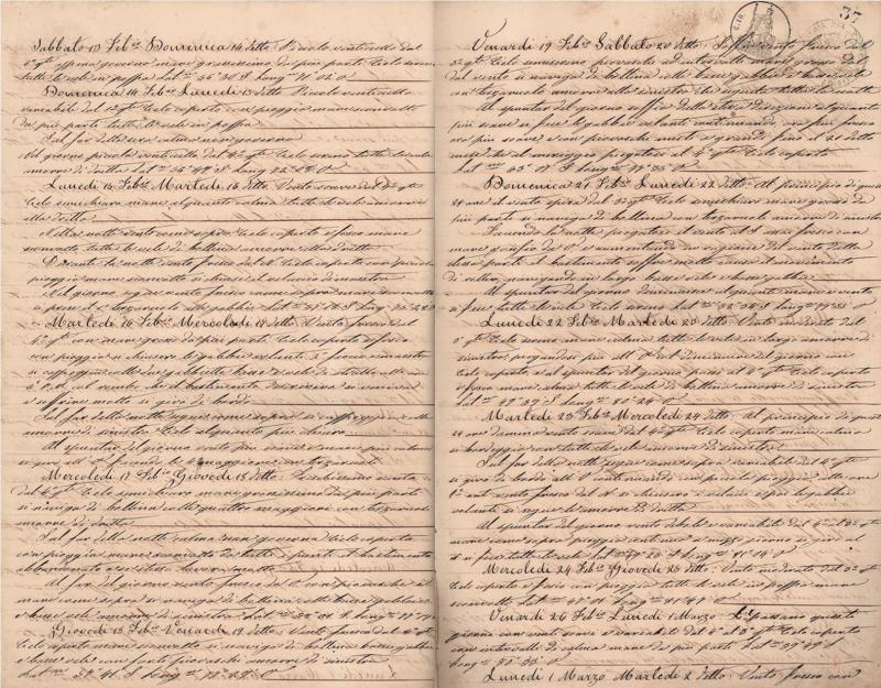 Giornale nautico, rapporto di diserzione, Callao 16 marzo 1875