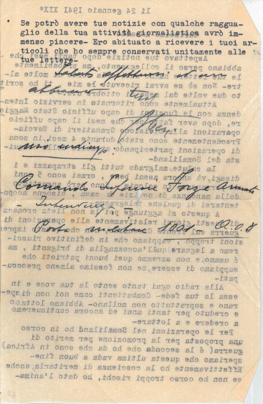 Lettera di Bruno Ceri a Giovanni Ansaldo, 24-01-1941 (2)