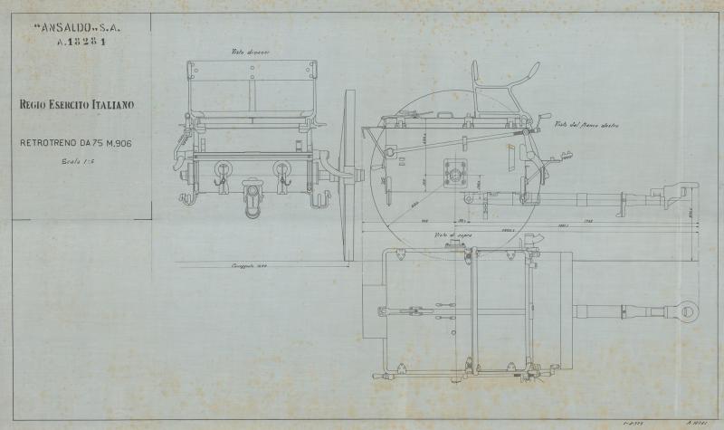 Cannone da 75 - Retrotreno