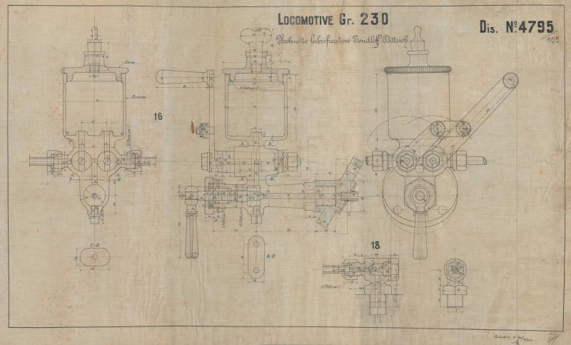 Locomotive gruppo 230 - Robinetto lubrificatore Tendloff Dittrich