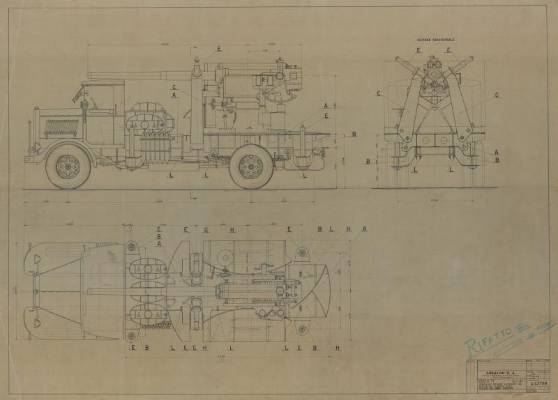 Auto cannone da 90/53 - Autotelaio su carro - cannone