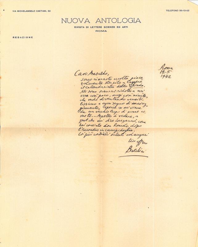 Lettera di Antonio Baldini a Giovanni Ansaldo 27-07-1937 (2)