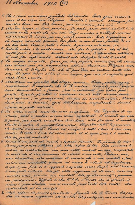 Aforismi di Francesco Gerolamo Ansaldo. 14-11-1910 (1)