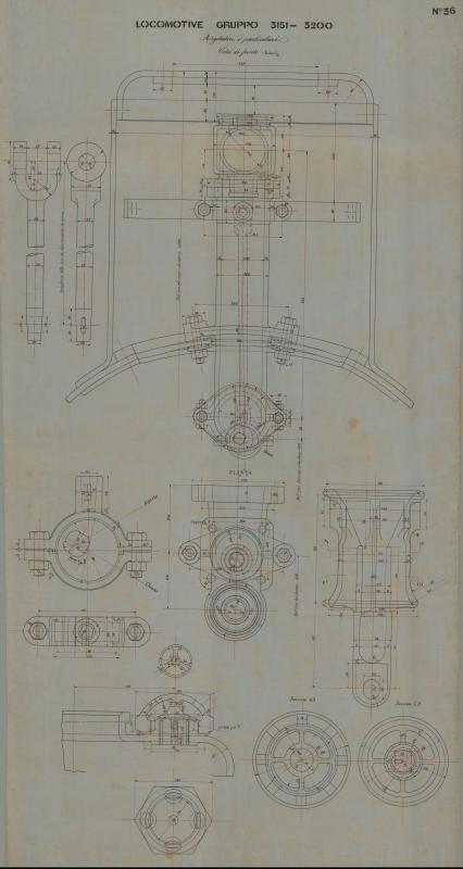 Locomotiva Alessandro Volta - Regolatore e particolari