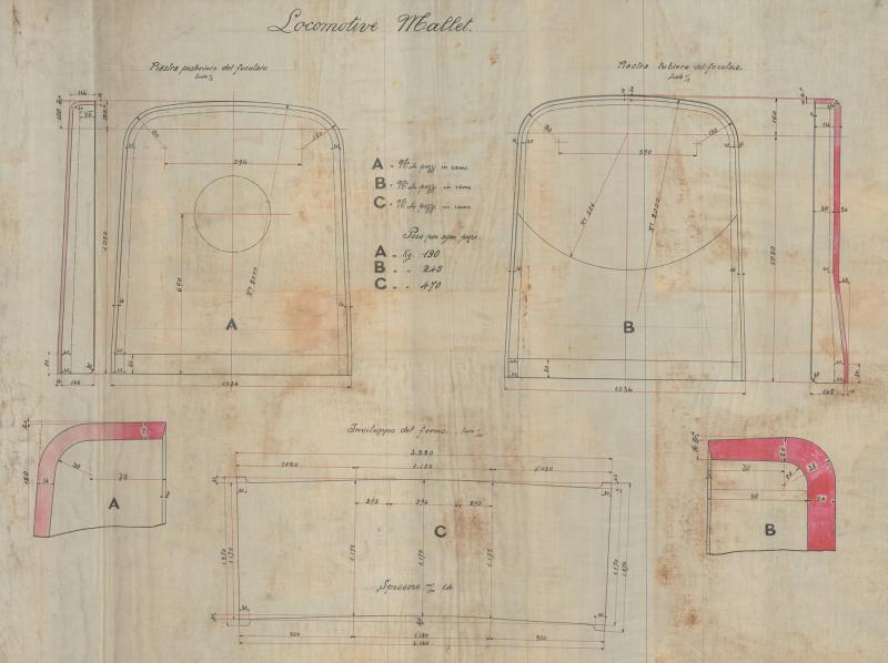 Locomotive Mallet -  Sviluppo del forno