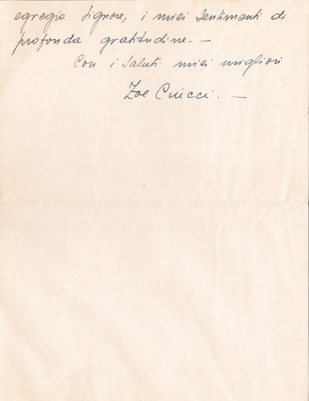 Lettera inviata da Zoe Ciucci a Giovanni Ansaldo, p. 2, 15 - 9 - 1940