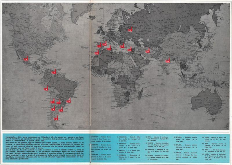 Quadro riassuntivo della produzione per l'estero dell'Ansaldo Meccanico Nucleare, pp. 6-7
