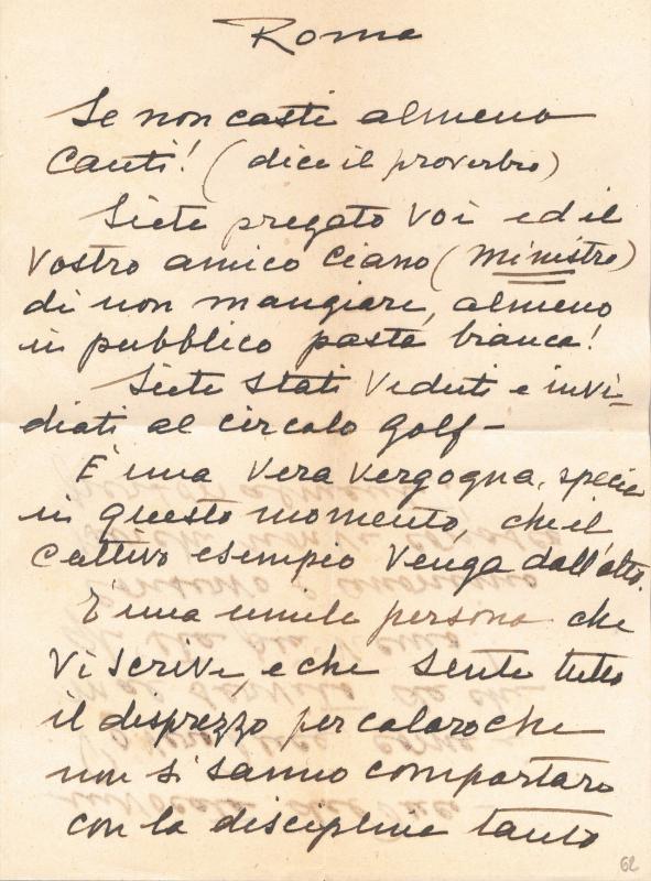Lettera anonima a Giovanni Ansaldo, 28-05-1942 (1)