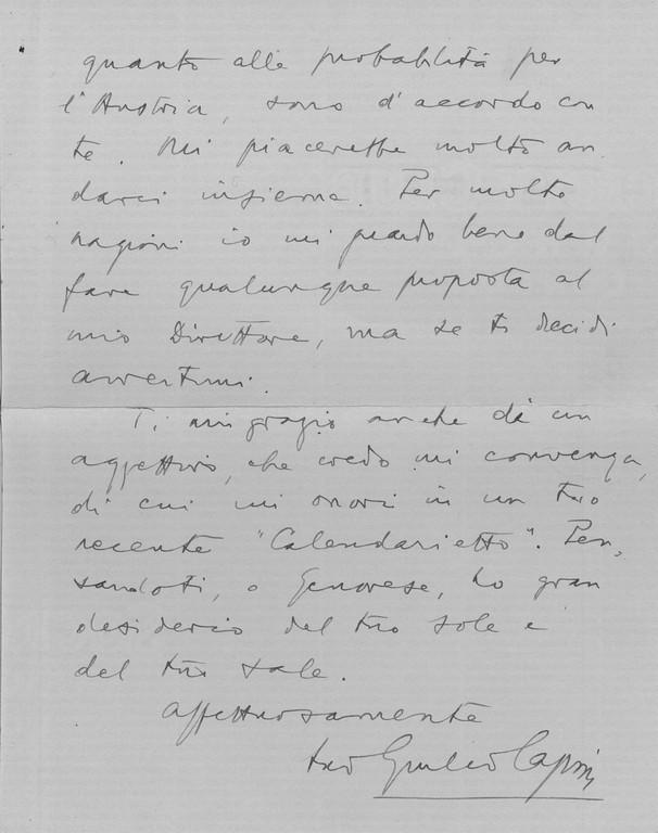 Lettera di Giulio Caprin a Giovanni Ansaldo, 28-02-1935 (2)
