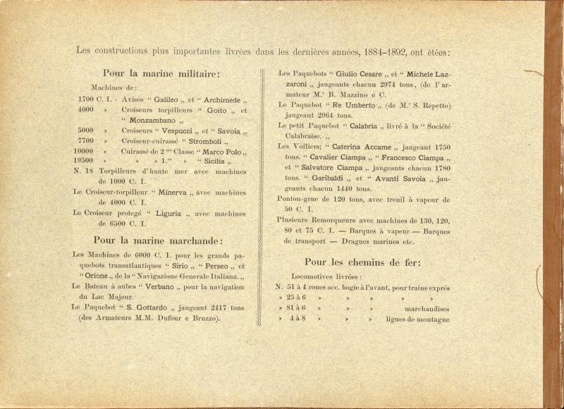 Costruzioni navali della Gio. Ansaldo & C dal 1884 al 1892