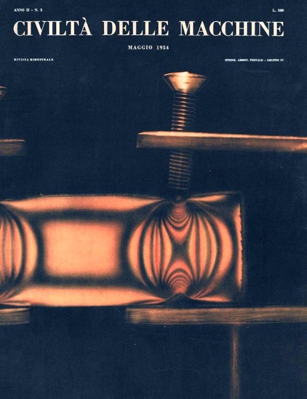 Copertina - "La fotoelasticità" - maggio 1954, anno II, n. 3