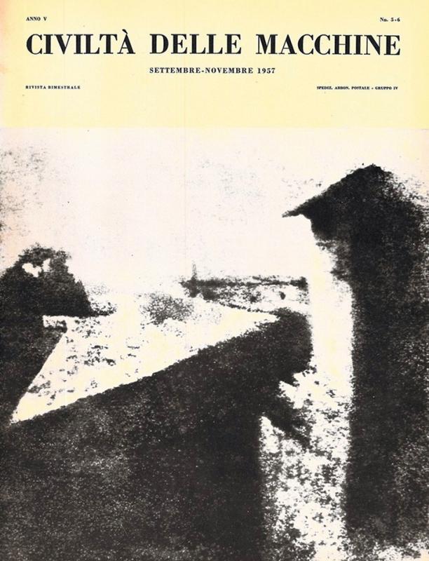 Copertina - prima fotografia esistente al mondo, settembre - novembre 1957, anno V, nn. 5-6