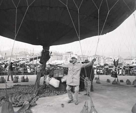 Genova - ascensione del Pallone Aquila - Cap. Spiegel
