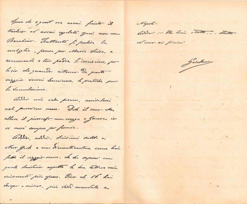 Lettera di Francesco Gerolamo Ansaldo alla moglie Emma Ramorino, 07-10-1903 (2)