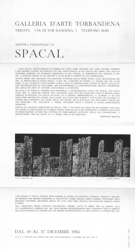 Spacal - Opuscolo esposizione 1964, Trieste