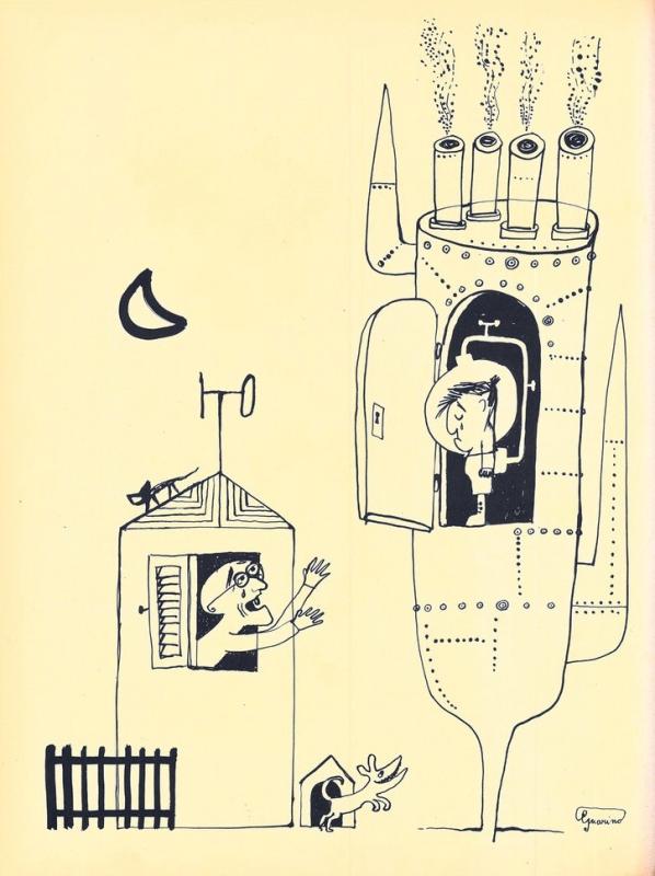 Seconda di copertina - Occhio ai satelliti di Ugo Guarino, luglio - agosto 1956, anno IV, n. 4