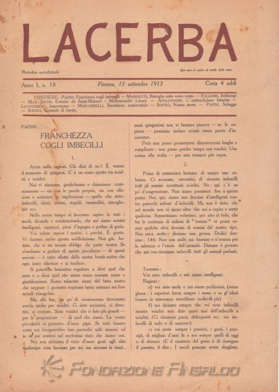 Lacerba, n. 18, 1913