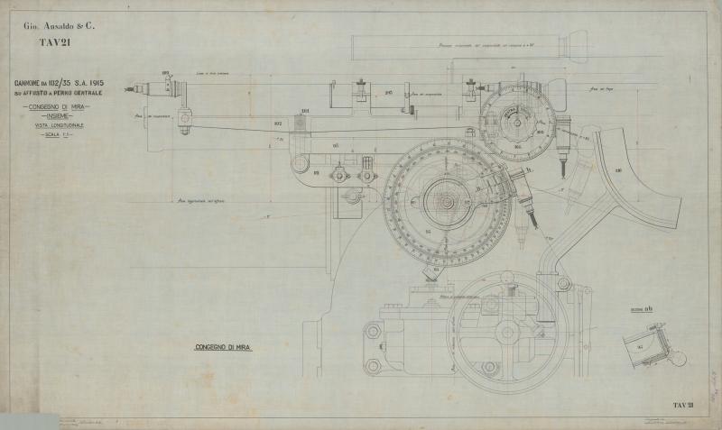 Cannone da 102/35 S.A. 1915 - Congegno di mira