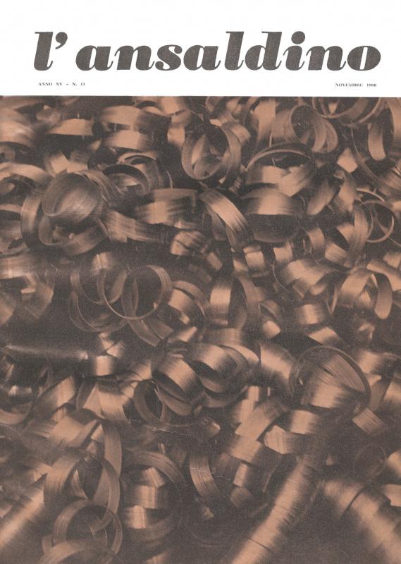 Copertina - Scarti di lavorazione, L'Ansaldino, n. 11, anno XV, 1968