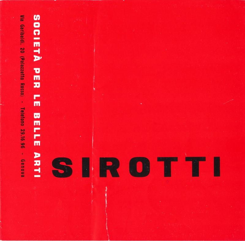 Sirotti - Copertina opuscolo esposizione 1961 Genova