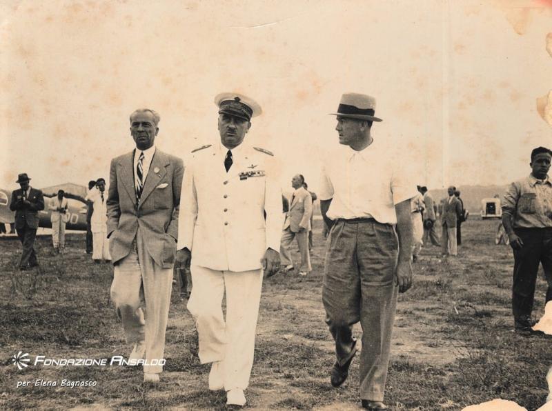 Avioraduno, Giorgio Parodi con il Generale Valle, Capo di Stato Maggiore dell'Aeronautica