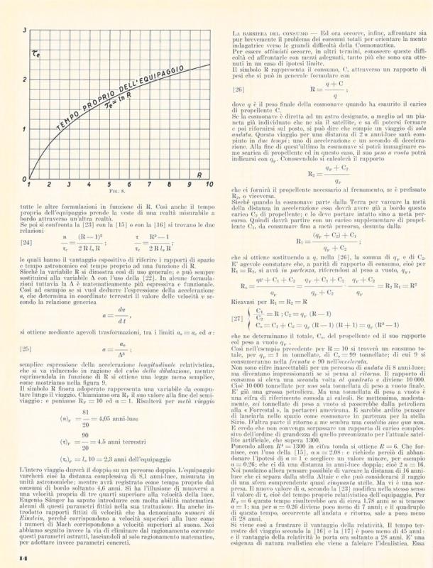 Cosmonautica, possibilità e limiti di G.A. Crocco, settembre - novembre 1957, anno V, nn. 5-6, p. 14