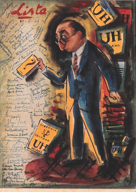 Cartolina di Cesare Branduani a Giovanni Ansaldo, 12-11-1949 (1)