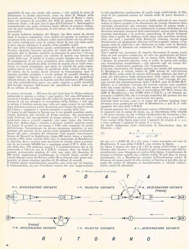 Cosmonautica, possibilità e limiti di G.A. Crocco, settembre - novembre 1957, anno V, nn. 5-6, p. 8