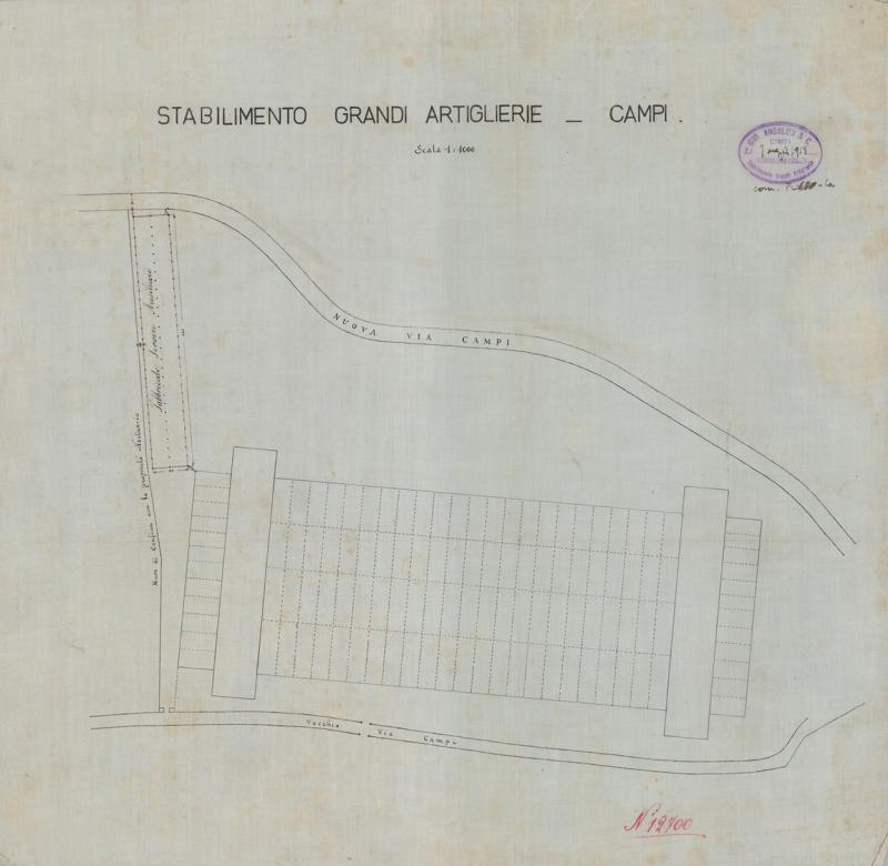 Stabilimento grandi Artiglierie di Genova Campi - Planimetria