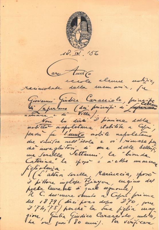 Lettera di Edwin Cerio a Giovanni Ansaldo, 18-04-1956 (1)