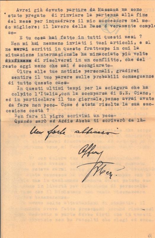 Lettera di Bruno Ceri a Giovanni Ansaldo, 13-07-1939 (2)