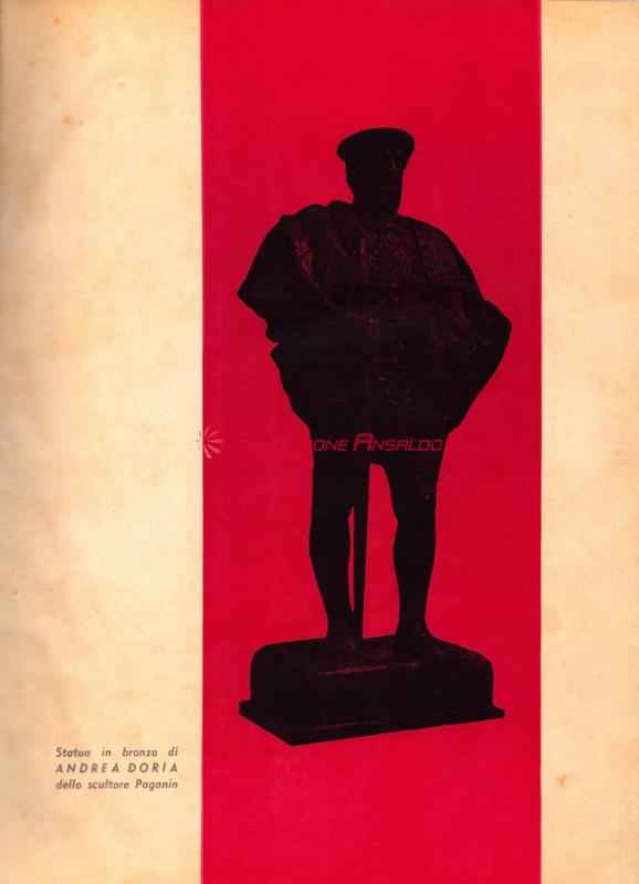 Andrea Doria (t7n) - pubblicazione a stampa - statua in bronzo