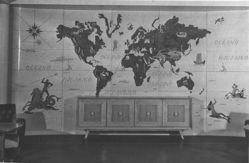 Italia - Decorazione della sala di soggiorno di prima classe