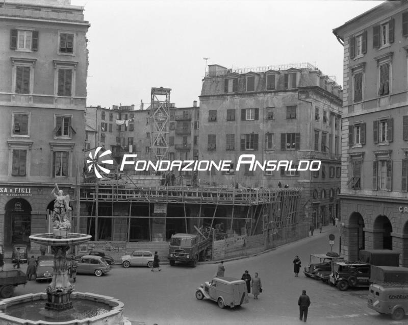 Genova- piazza Colombo - costruzione nuovi caseggiati