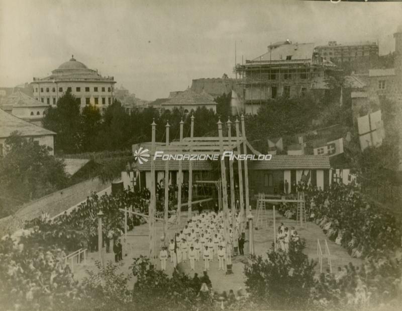 Genova - Esposizione Italo Americana 1892 - manifestazione sportiva