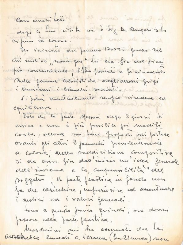 Lettera di Domenico Predonzani, 1960 mar. 13
