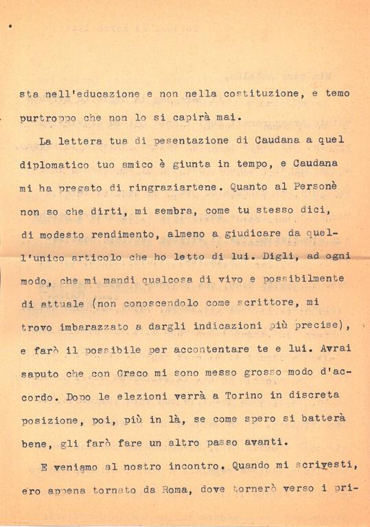 Lettera di Massimo Caputo a Giovanni Ansaldo, 23-03-1943 (2)