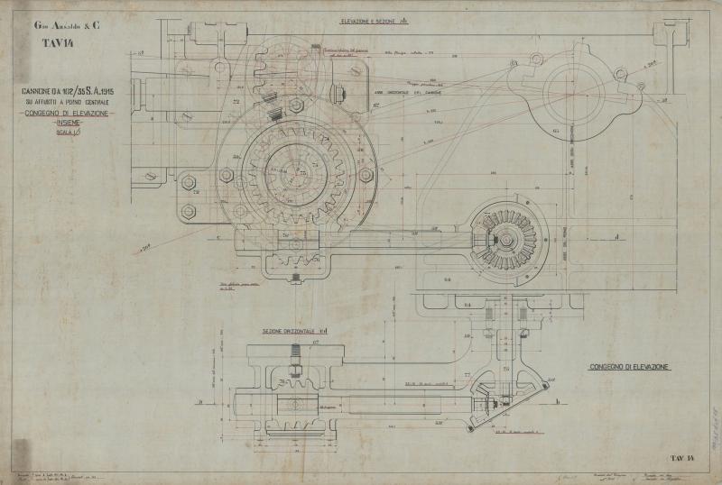 Cannone da 102/35 S.A. 1915 - Congegno di elevazione