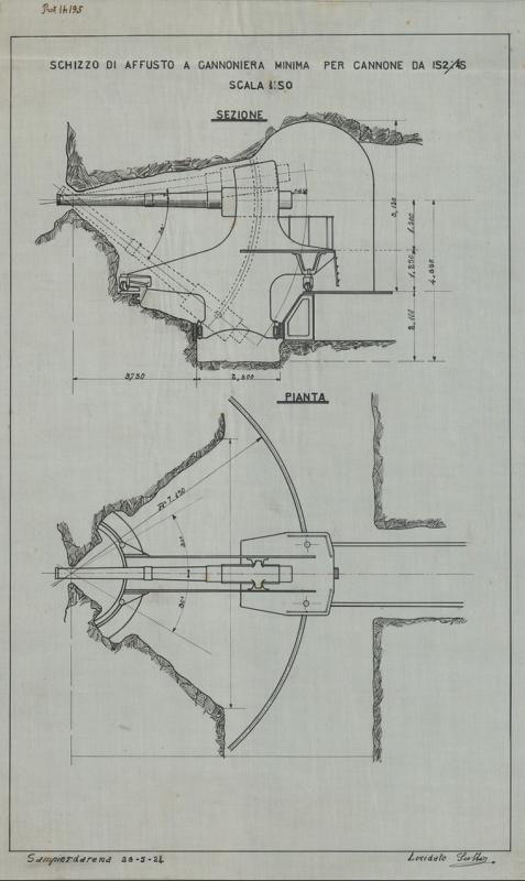 Cannone da 152/45 - Schema