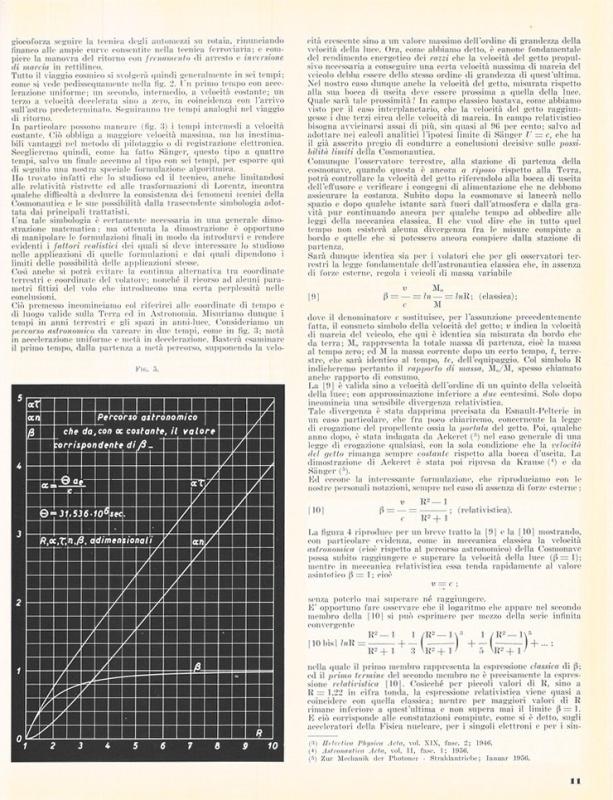 Cosmonautica, possibilità e limiti di G.A. Crocco, settembre - novembre 1957, anno V, nn. 5-6, p. 11