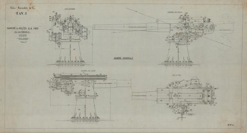 Cannone da 102/35 su automobile - Viste diverse