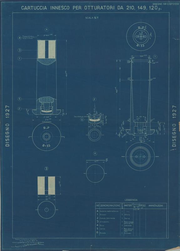 Cartuccia innesco per otturatori da 210 - 149 - 120