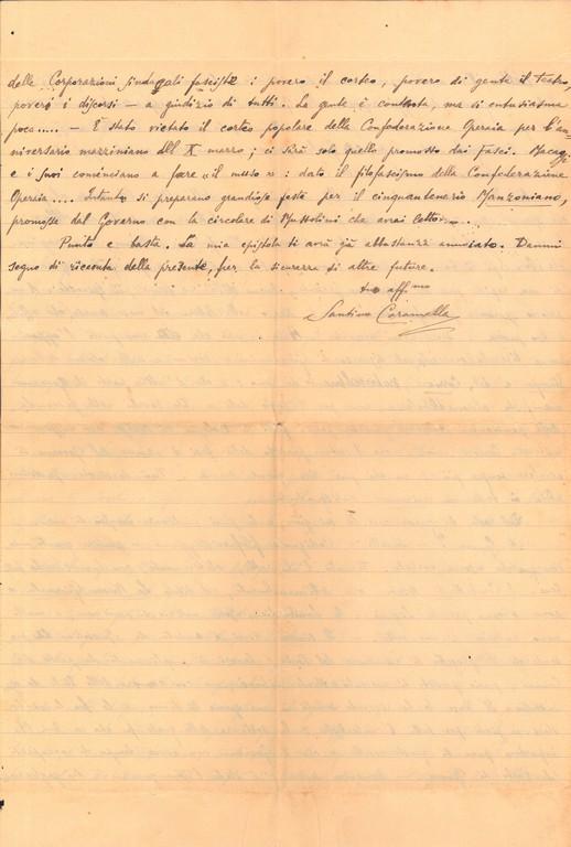 Lettera di Santino Caramella a Giovanni Ansaldo, 07-03-1923 (4)