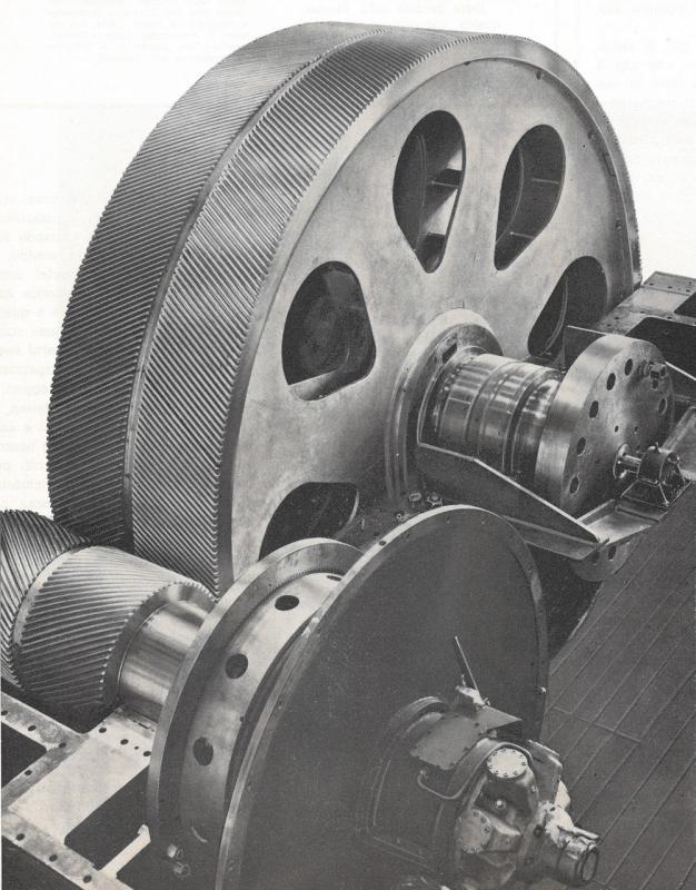 La ruota lenta del primo Turboriduttore dal diametro di 4,65 mt w del peso di 43.450 kg, p. 4